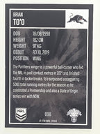 NRL 2022 Elite Base Card #098 Brian To’o Penrith Panthers