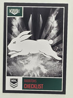 NRL 2022 Elite Base Card #100 Rabbitohs Checklist South Sydney Rabbitohs