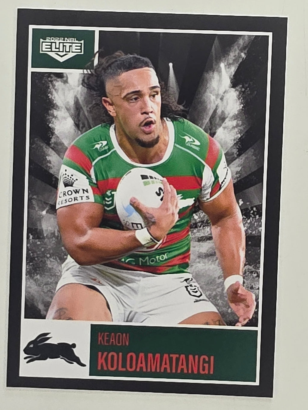 NRL 2022 Elite Base Card #105 Keaon Koloamatangi South Sydney Rabbitohs