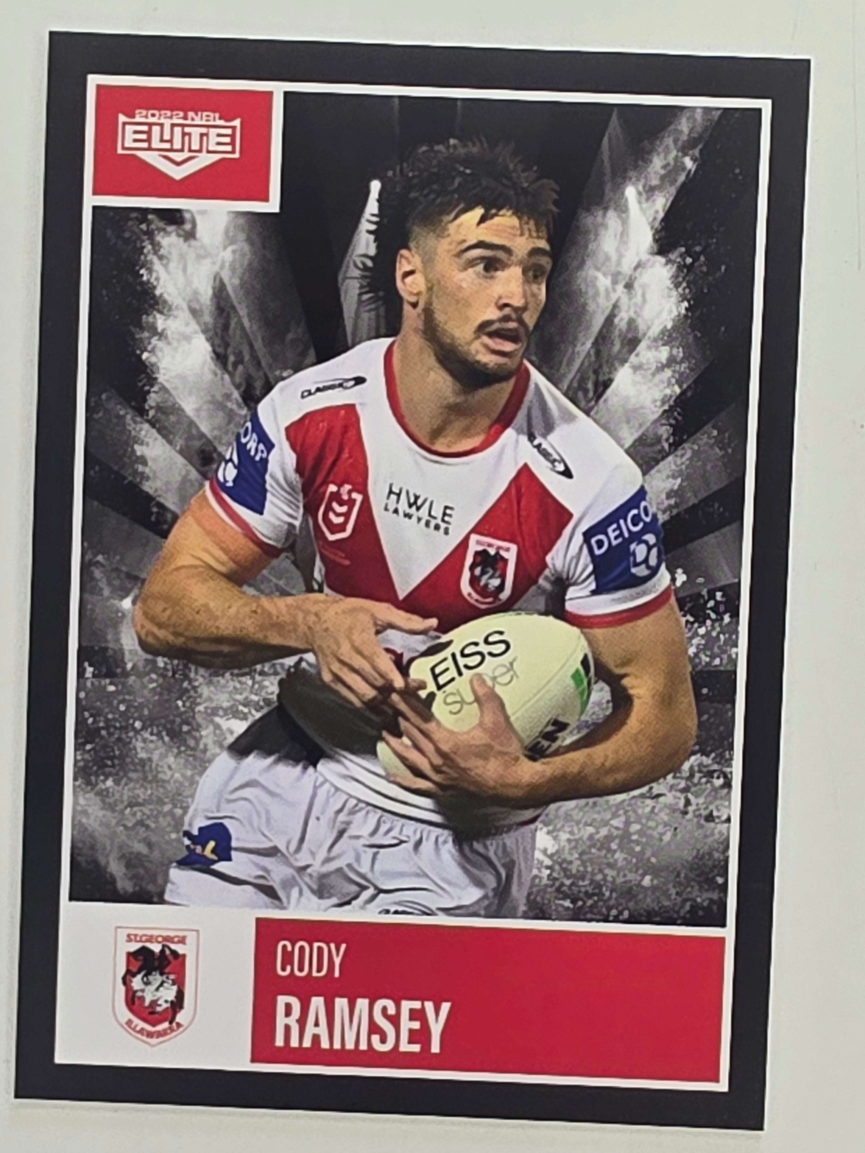 NRL 2022 Elite Base Card #115 Cody Ramsey St George Illawarra Dragons