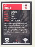 NRL 2022 Elite Base Card #115 Cody Ramsey St George Illawarra Dragons