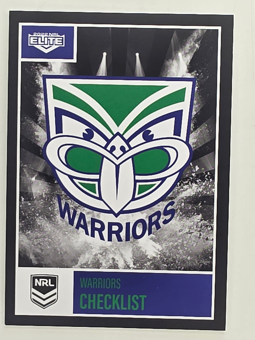 NRL 2022 Elite Base Card #127 Warriors Checklist New Zealand Warriors