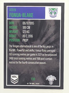 NRL 2022 Elite Base Card #130 Addin Fonua-Blake New Zealand Warriors