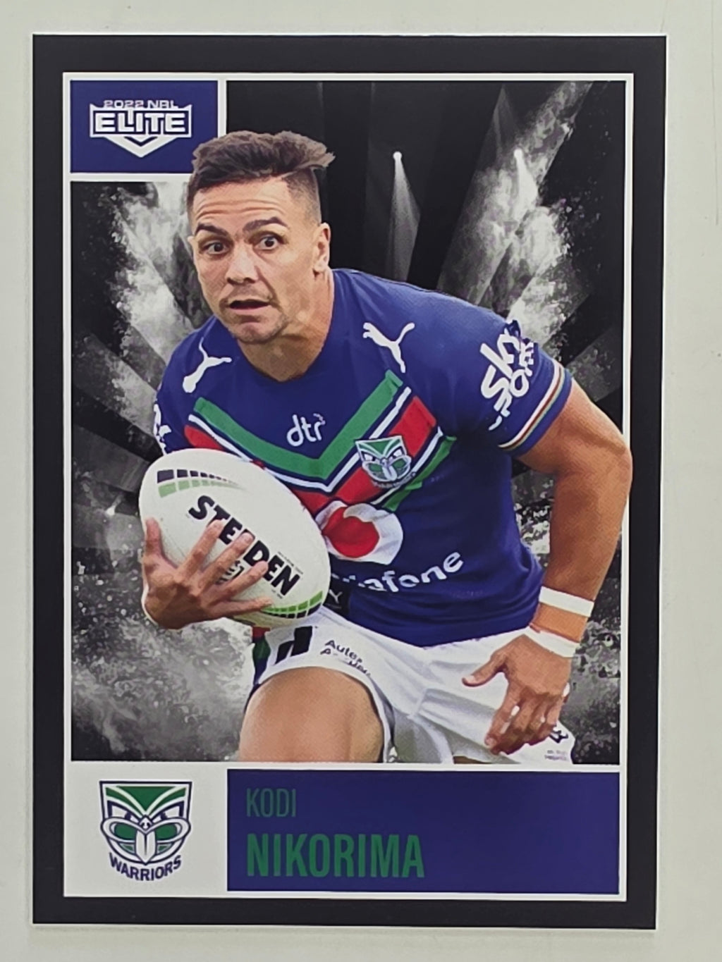 NRL 2022 Elite Base Card #134 Kodi Nikorima New Zealand Warriors