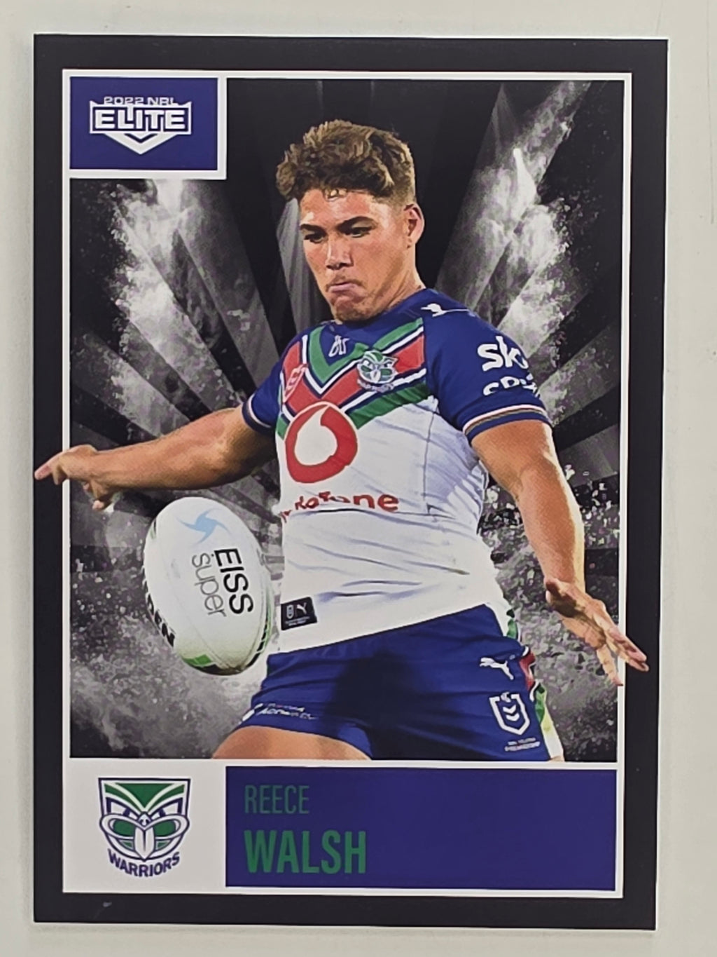 NRL 2022 Elite Base Card #135 Reece Walsh New Zealand Warriors