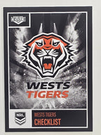 NRL 2022 Elite Base Card #136 Wests Tigers Checklist Wests Tigers