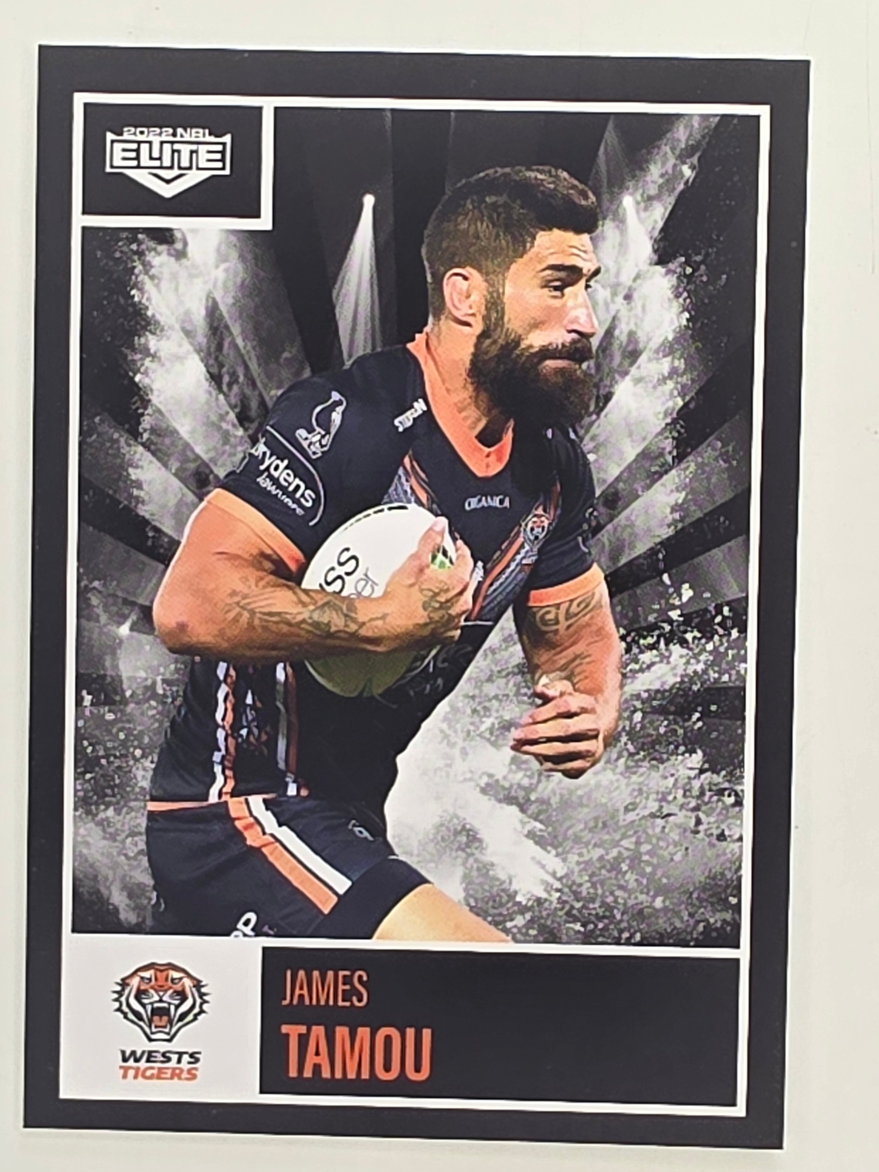 NRL 2022 Elite Base Card #142 James Tamou Wests Tigers