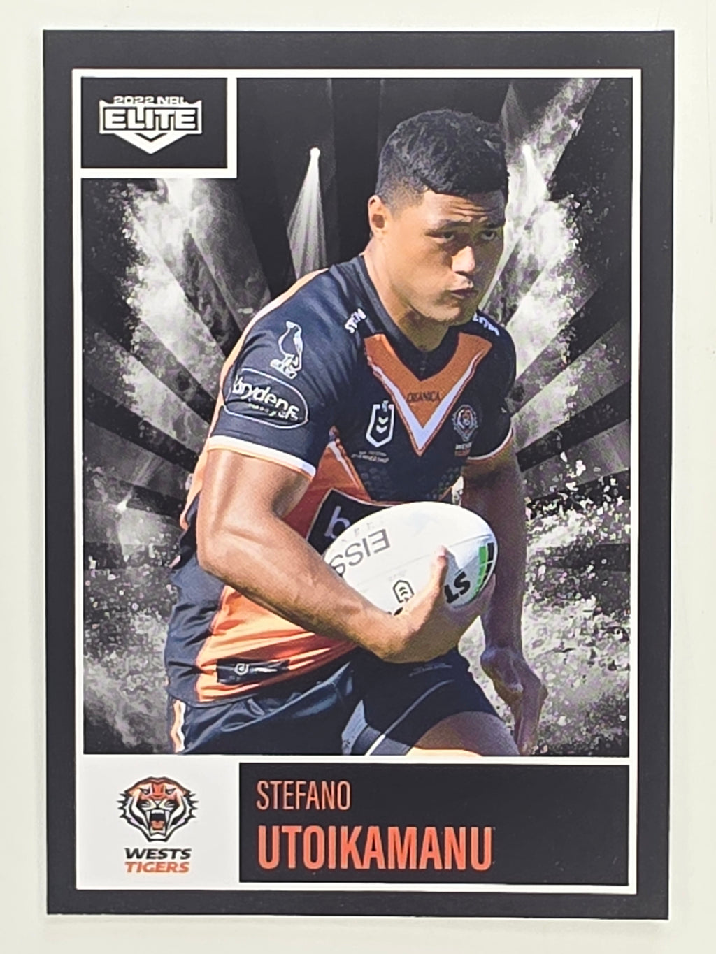 NRL 2022 Elite Base Card #144 Stefano Utoikamanu Wests Tigers