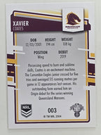 NRL 2021 Elite Base Card #003 Xavier Coates Brisbane Broncos