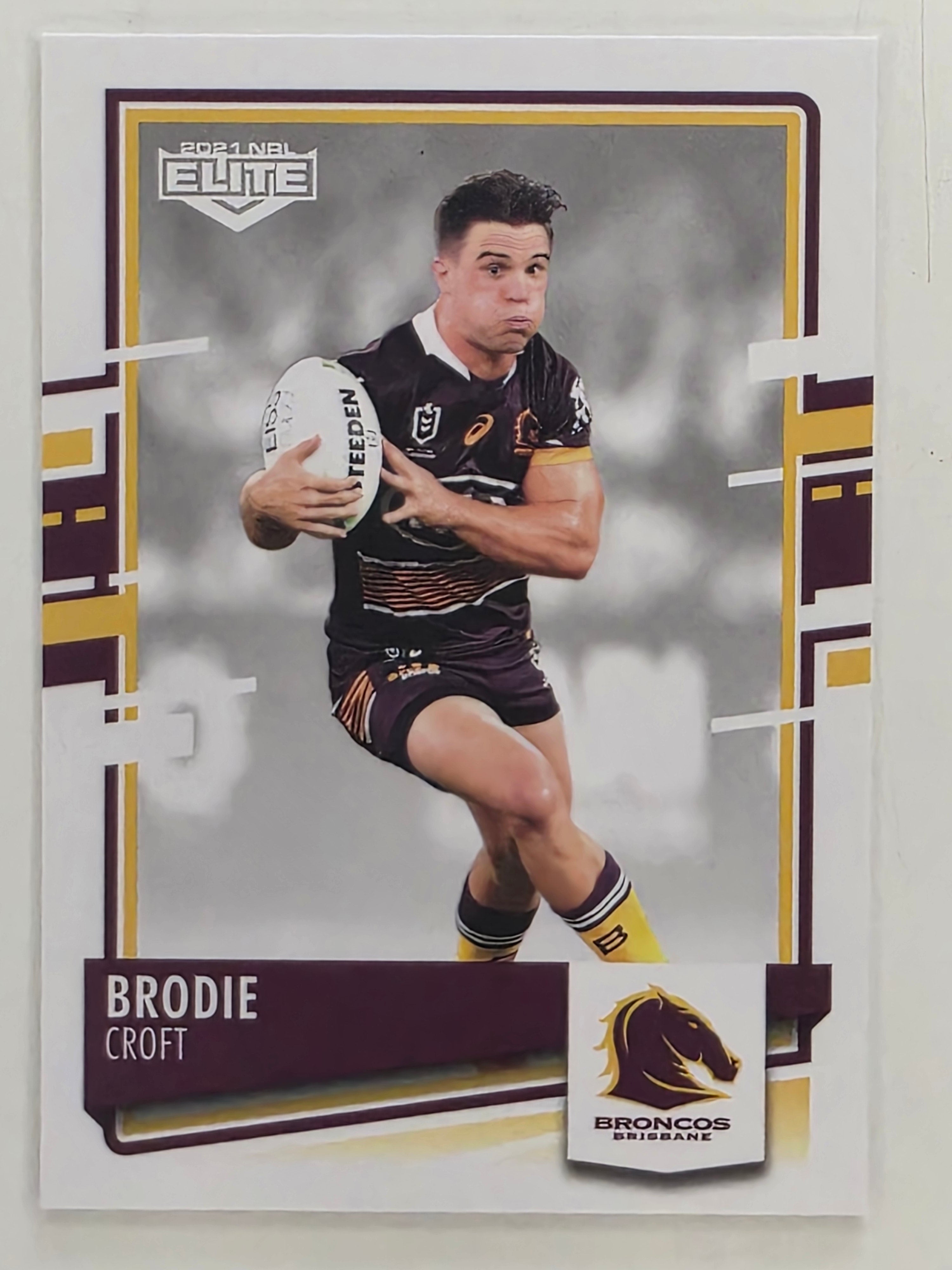 NRL 2021 Elite Base Card #004 Brodie Croft Brisbane Broncos