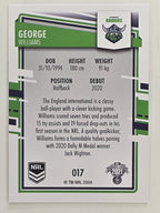 NRL 2021 Elite Base Card #017 George Williams Canberra Raiders