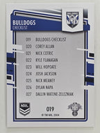 NRL 2021 Elite Base Card #019 Bulldogs Checklist Canterbury Bankstown Bulldogs