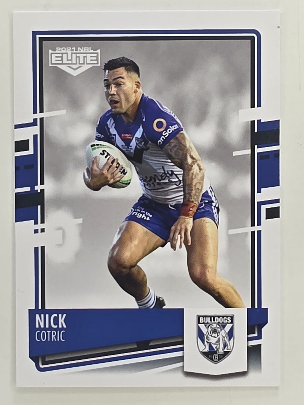 NRL 2021 Elite Base Card #021 Nick Cotric Canterbury Bankstown Bulldogs