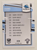 NRL 2021 Elite Base Card #028 Sharks Checklist Cronulla Sutherland Sharks