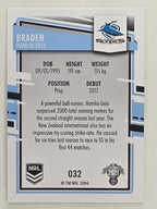 NRL 2021 Elite Base Card #032 Braden Hamlin-Uele Cronulla Sutherland Sharks