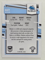 NRL 2021 Elite Base Card #033 Matt Moylan Cronulla Sutherland Sharks