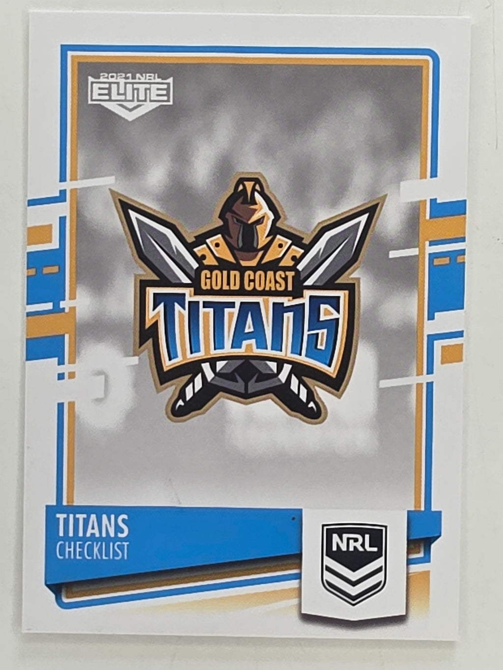 NRL 2021 Elite Base Card #037 Titans Checklist Gold Coast Titans