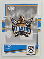 NRL 2021 Elite Base Card #037 Titans Checklist Gold Coast Titans