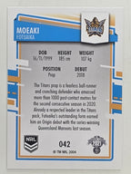 NRL 2021 Elite Base Card #042 Moeaki Fotuaika Gold Coast Titans