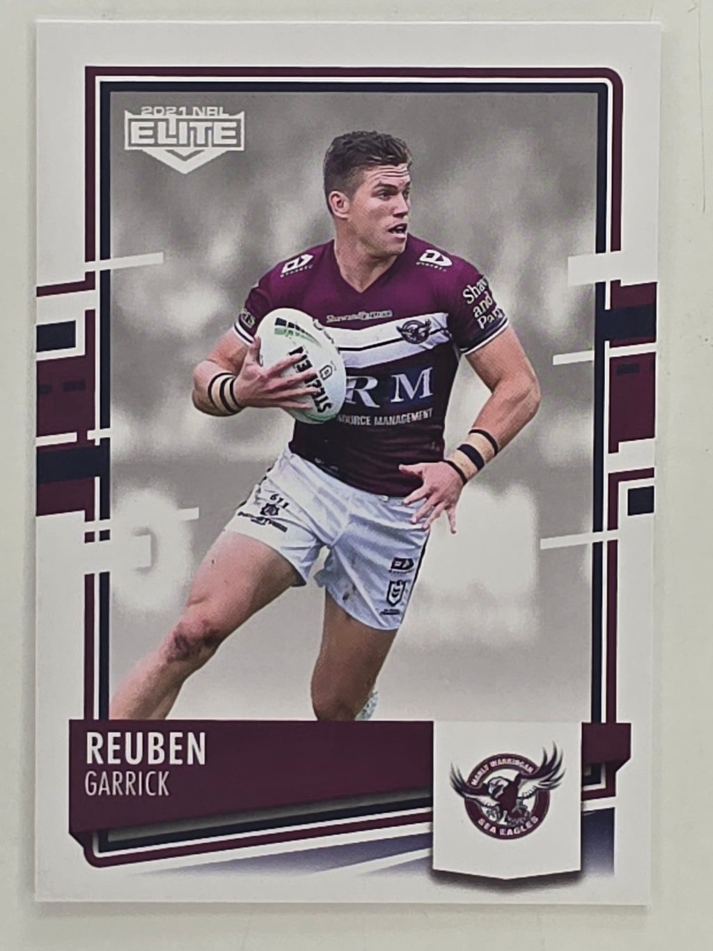 NRL 2021 Elite Base Card #050 Reuben Garrick Manly Warringah Sea Eagles