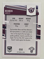 NRL 2021 Elite Base Card #050 Reuben Garrick Manly Warringah Sea Eagles
