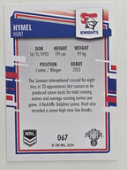 NRL 2021 Elite Base Card #067 Hymel Hunt Newcastle Knights