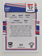 NRL 2021 Elite Base Card #069 Kurt Mann Newcastle Knights