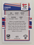 NRL 2021 Elite Base Card #072 Connor Watson Newcastle Knights