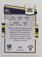 NRL 2021 Elite Base Card #074 Jake Clifford North Queensland Cowboys
