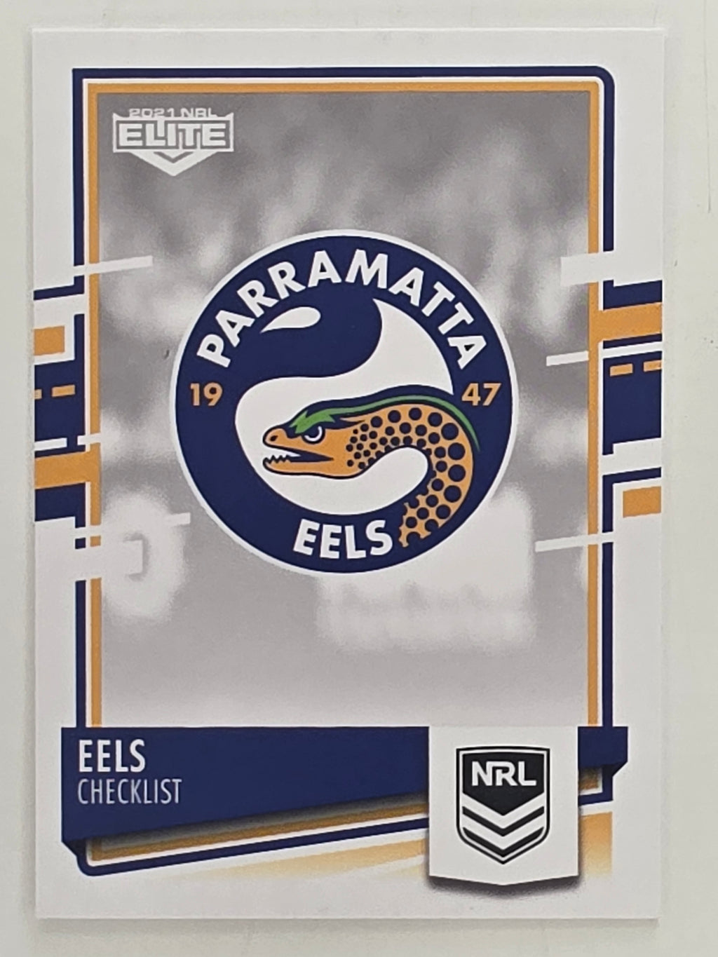 NRL 2021 Elite Base Card #082 Eels Checklist Parramatta Eels