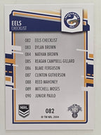 NRL 2021 Elite Base Card #082 Eels Checklist Parramatta Eels