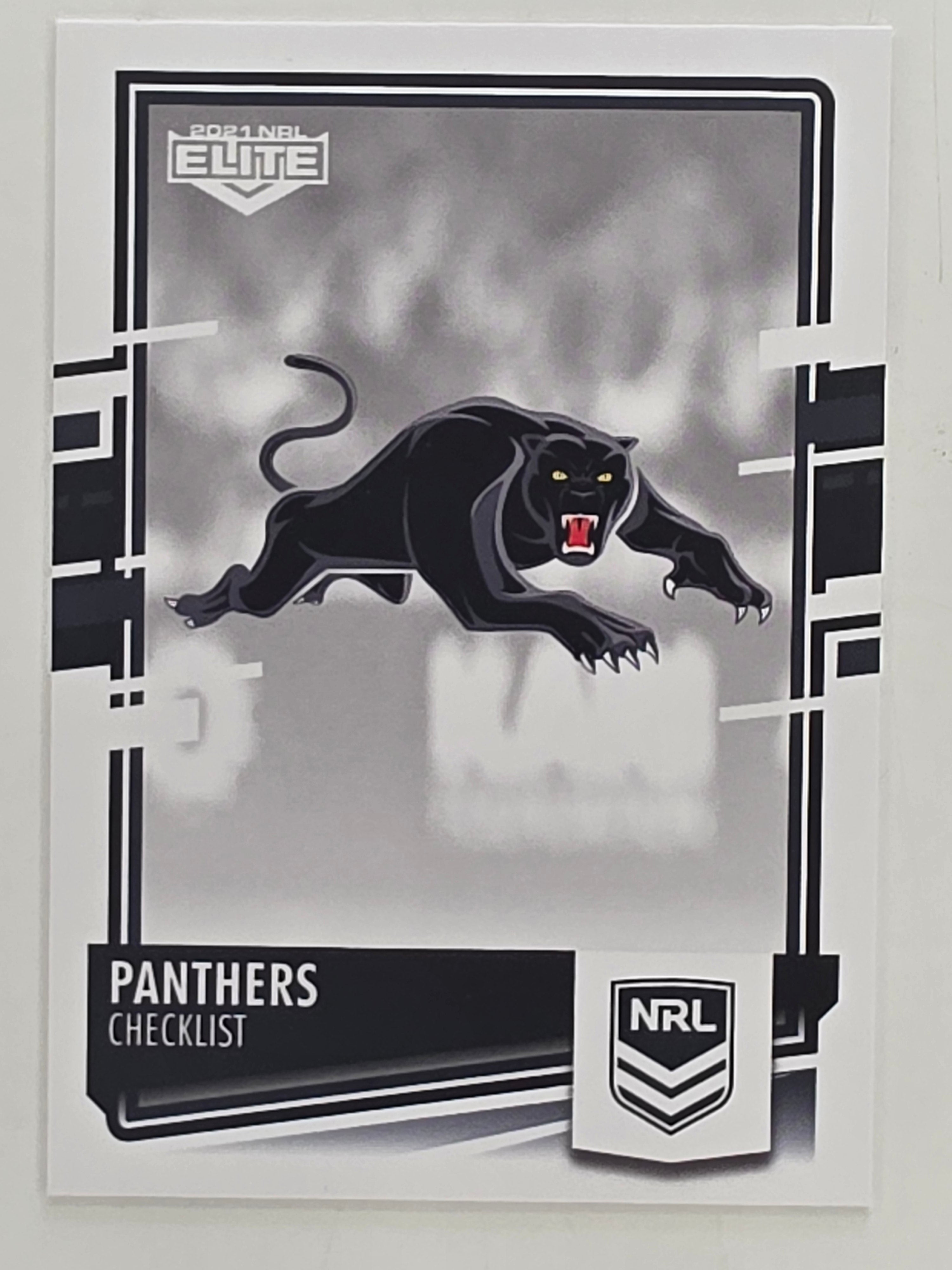 NRL 2021 Elite Base Card #091 Panthers Checklist Penrith Panthers