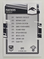 NRL 2021 Elite Base Card #091 Panthers Checklist Penrith Panthers