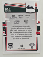 NRL 2021 Elite Base Card #103 Benji Marshall South Sydney Rabbitohs
