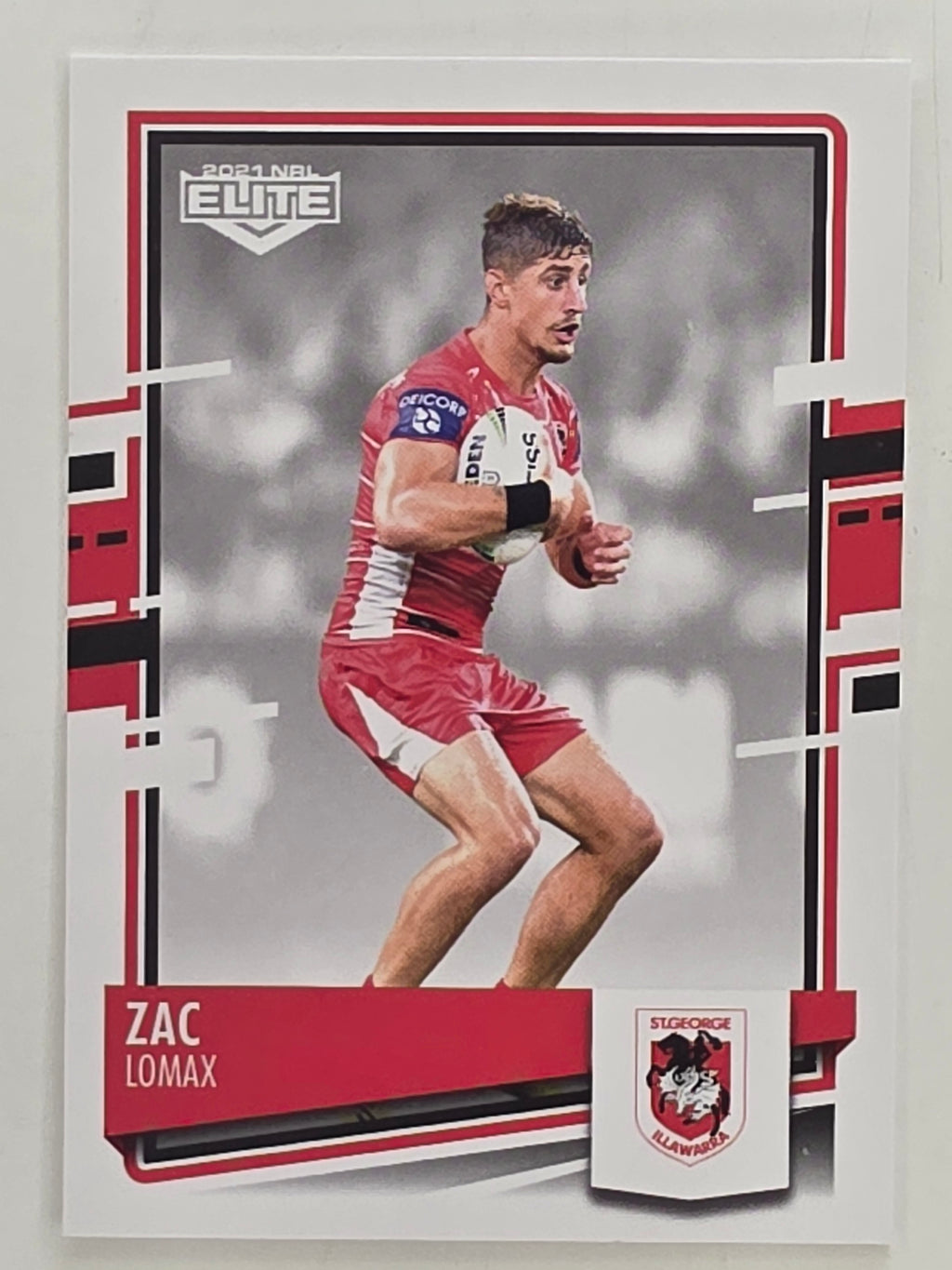 NRL 2021 Elite Base Card #114 Zac Lomax St George Illawarra Dragons