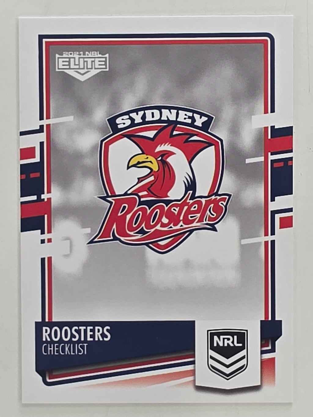 NRL 2021 Elite Base Card #118 Roosters Checklist Sydney Roosters