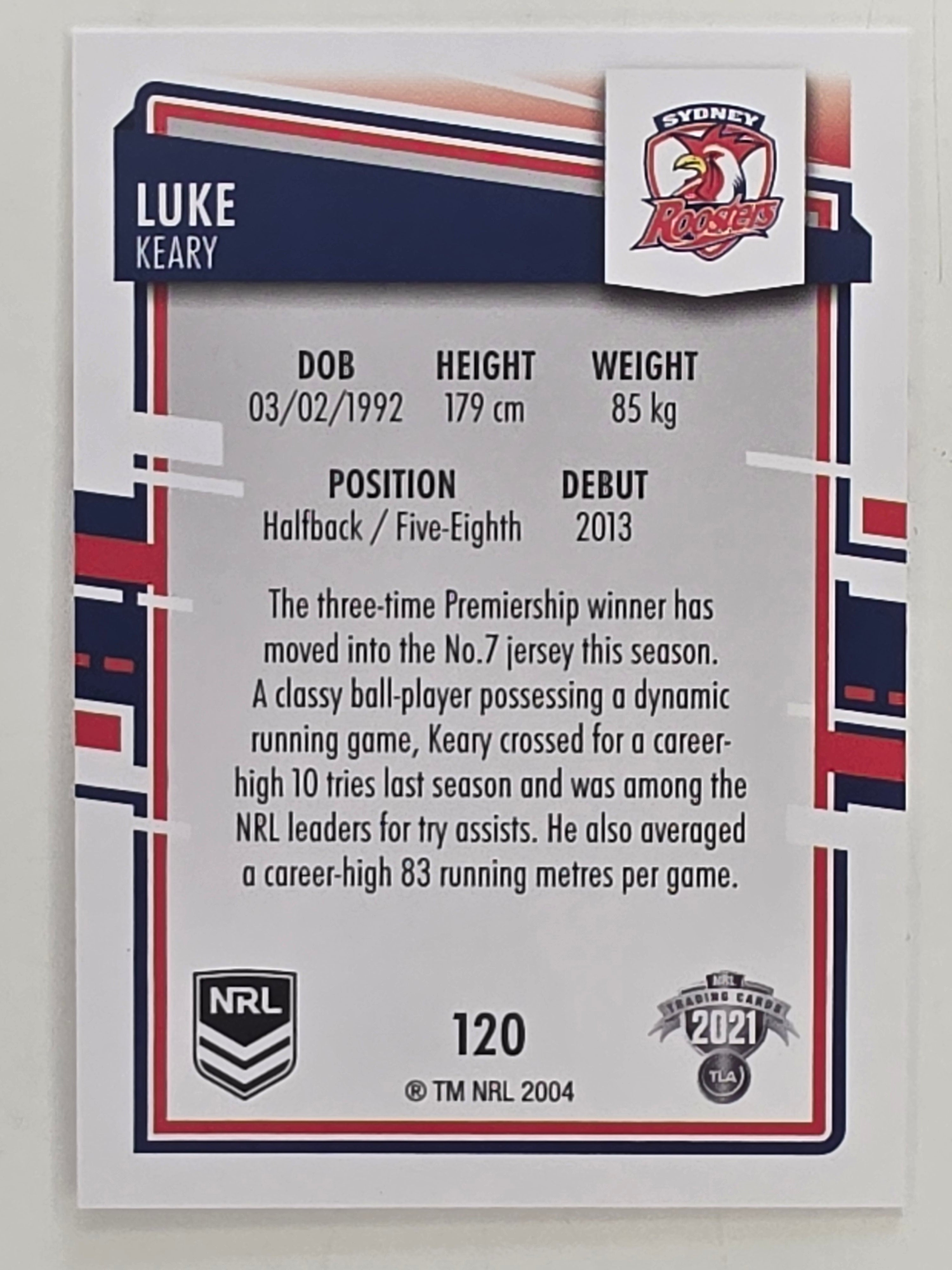 NRL 2021 Elite Base Card #120 Luke Keary Sydney Roosters