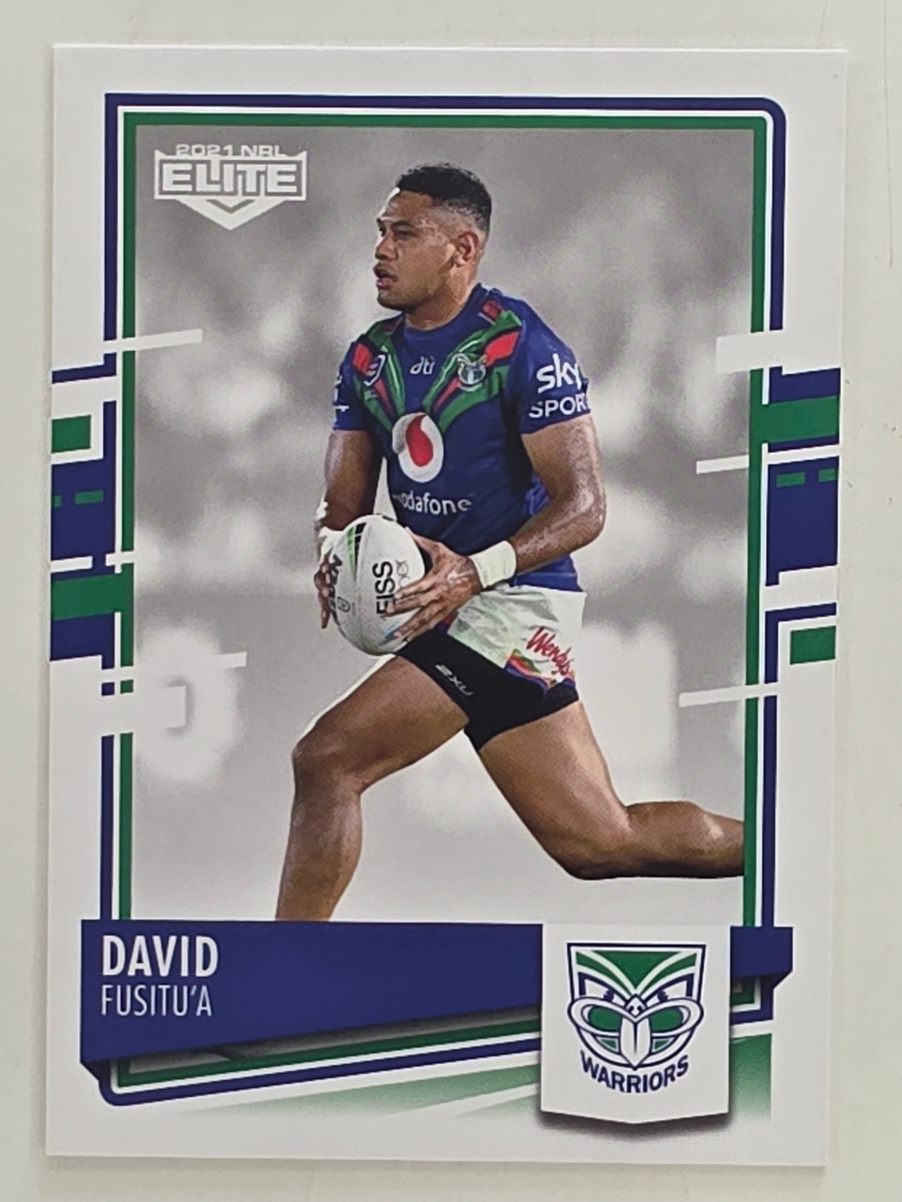 NRL 2021 Elite Base Card #129 David Fusitu’a New Zealand Warriors