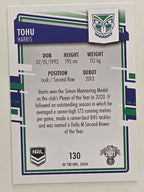 NRL 2021 Elite Base Card #130 Tohu Harris New Zealand Warriors