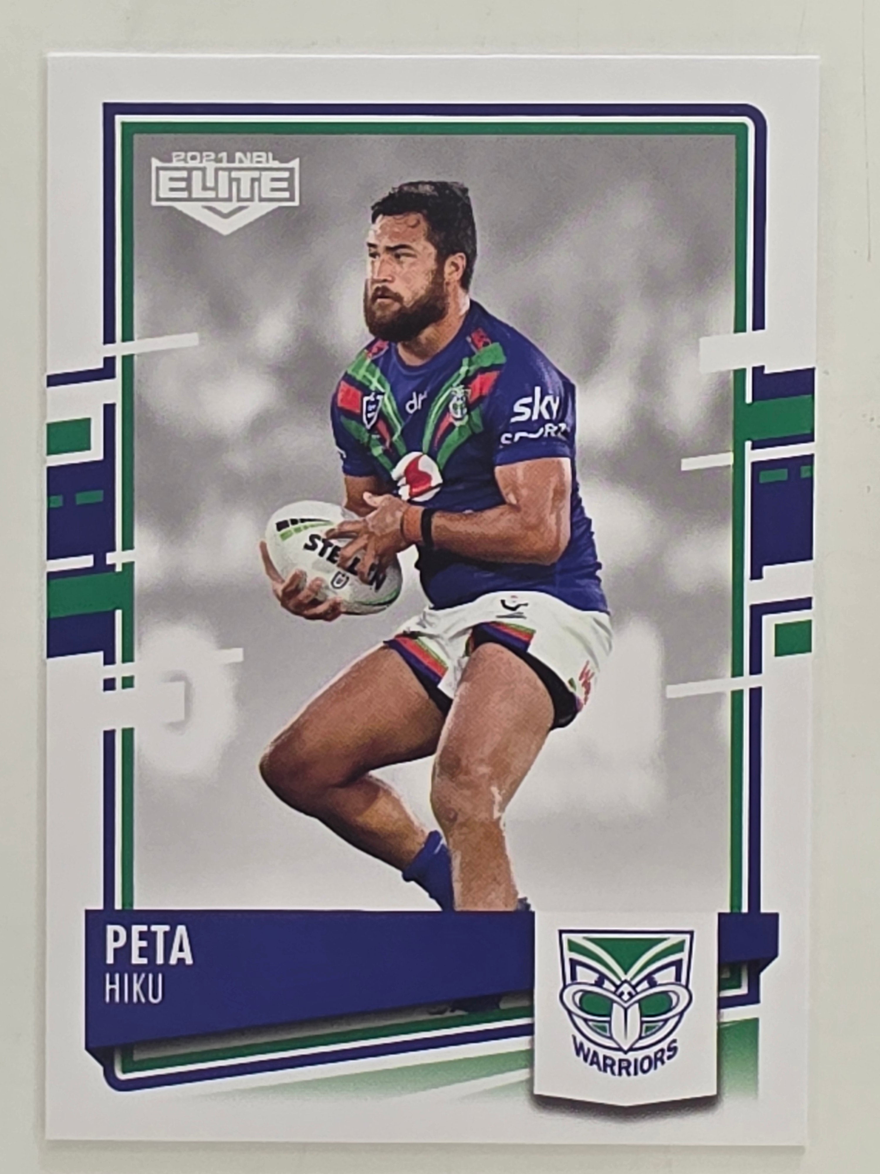NRL 2021 Elite Base Card #132 Peta Hiku New Zealand Warriors