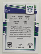 NRL 2021 Elite Base Card #132 Peta Hiku New Zealand Warriors