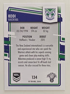 NRL 2021 Elite Base Card #134 Kodi Nikorima New Zealand Warriors