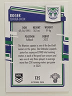 NRL 2021 Elite Base Card #135 Roger Tuivasa-Sheck New Zealand Warriors