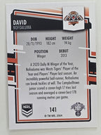 NRL 2021 Elite Base Card #141 David Nofoaluma Wests Tigers