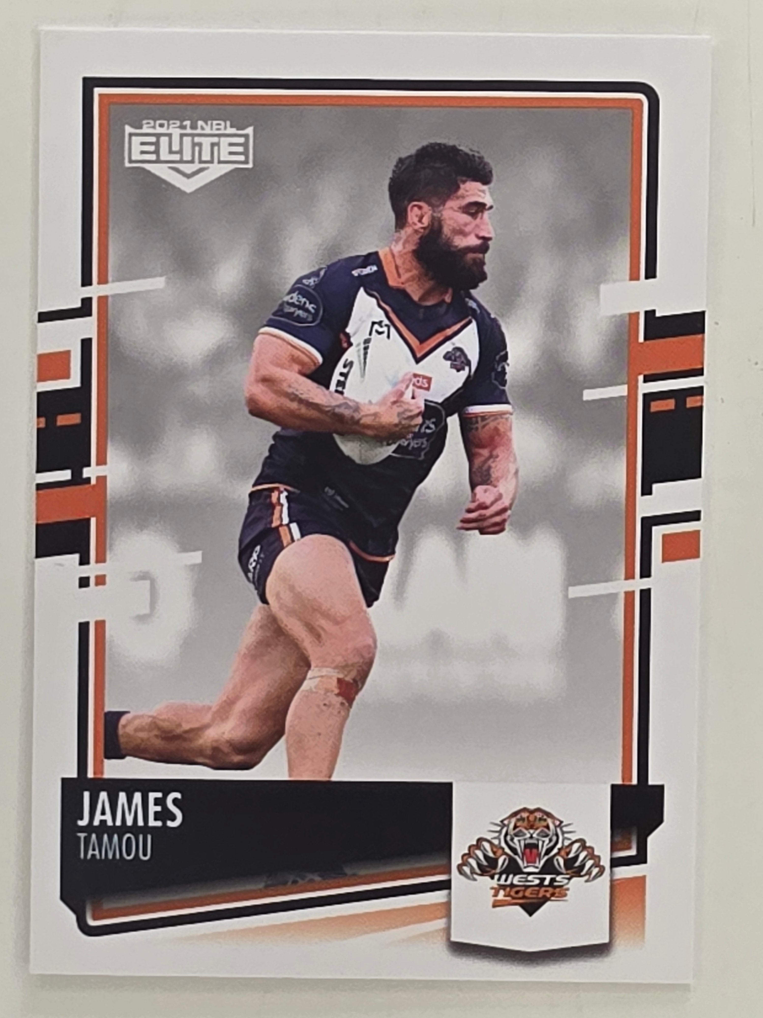 NRL 2021 Elite Base Card #144 James Tamou Wests Tigers