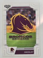 NRL 2020 Elite Base Card #001 Checklist Brisbane Broncos