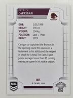 NRL 2020 Elite Base Card #003 Patrick Carrigan Brisbane Broncos