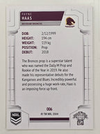 NRL 2020 Elite Base Card #006 Payne Haas Brisbane Broncos