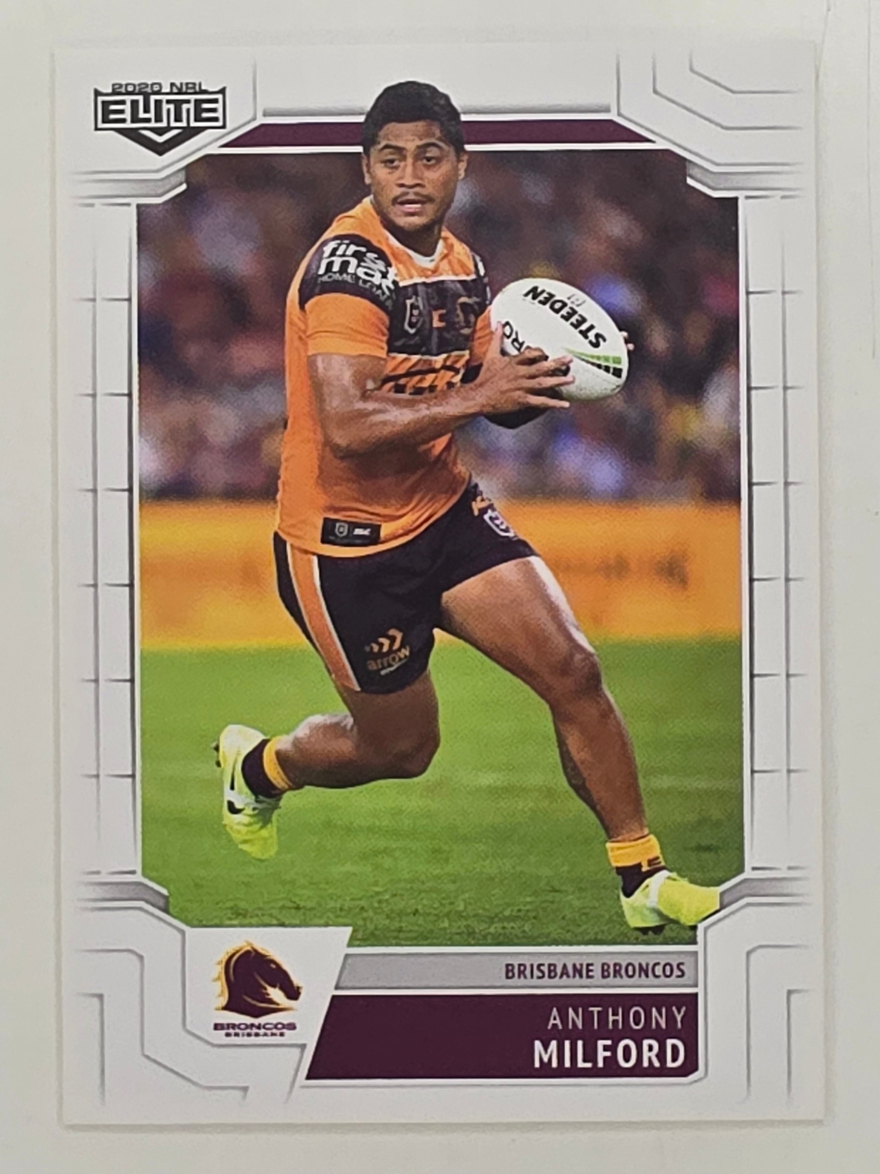 NRL 2020 Elite Base Card #008 Anthony Milford Brisbane Broncos