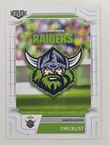NRL 2020 Elite Base Card #010 Checklist Canberra Raiders